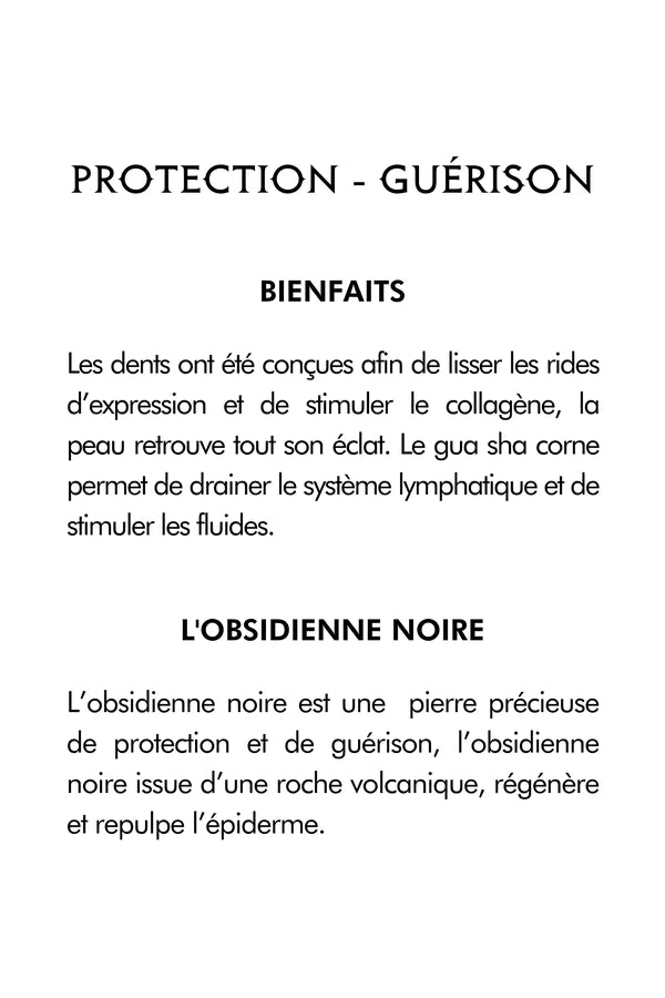 OBSIDIENNE NOIRE CORNE A DENTS