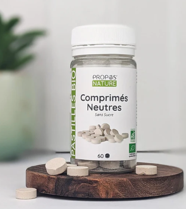 Pastilles neutres Bio - support pour huiles essentielles