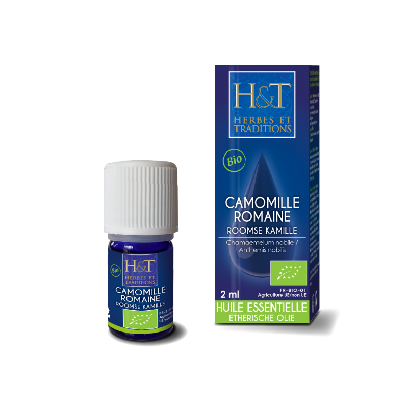 Huile Essentielle Camomille noble ou romaine (Chamaemelum noble) BIO - 2 ml