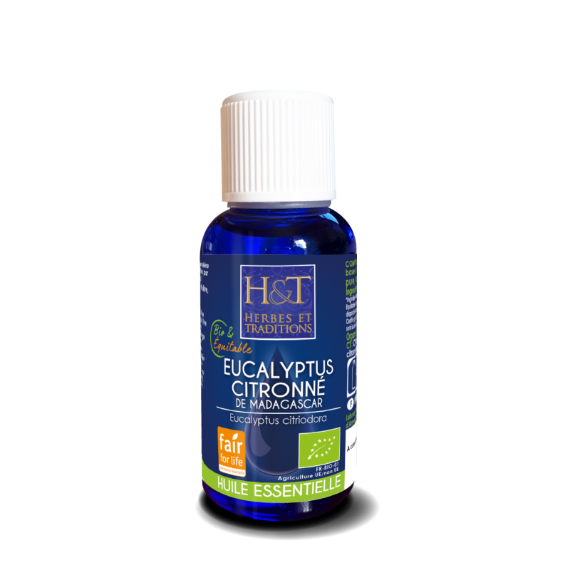 Huile Essentielle Eucalyptus citronné (Ecalyptus citriodora) BIO - Flacon 10 ml/30 ml