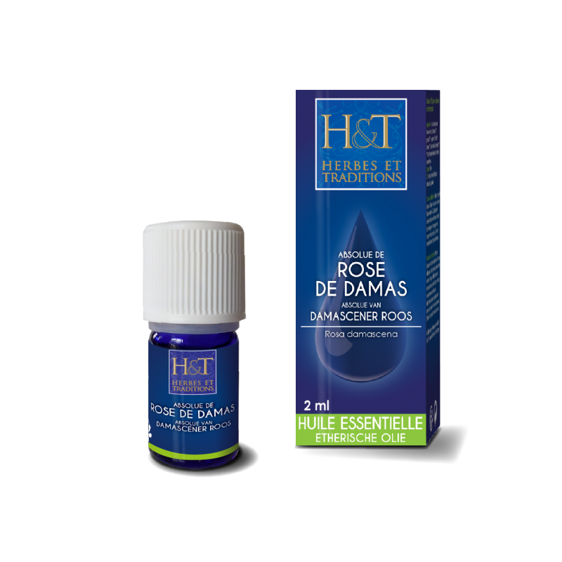 Huile Essentielle Absolue Rose de Damas (Rose damascena) - Flacon 2 ml
